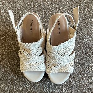 Torrid Cream Crochet Sandals